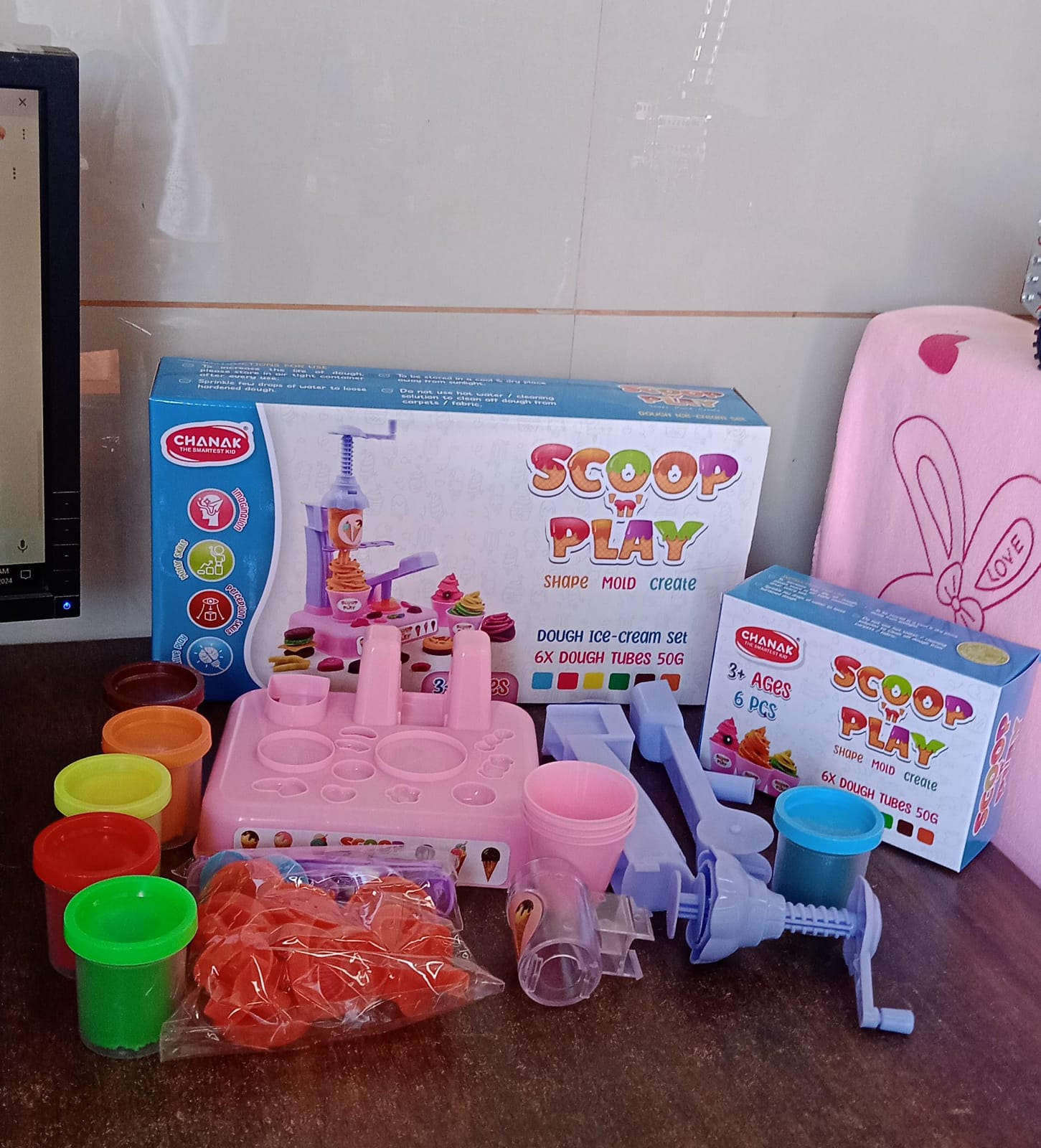 Scoop and Play Set, Color Dough for Kids Play Toys, Ice Cream Maker Machine (36 Pcs Set) Scoop and Play Set, Color Dough for Kids Play Toys, Ice Cream Maker Machine (36 Pcs Set)